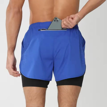 Men's Quick Dry 2 in 1 Running Shorts