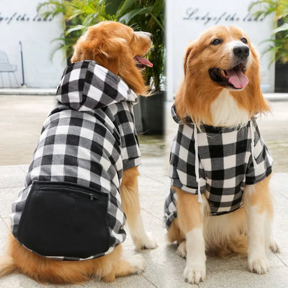Plaid Reversible Winter Dog Vest for Small to Large Dogs