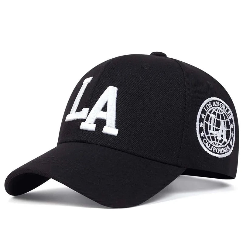 Unisex LA Embroidered Adjustable Snapback Baseball Cap