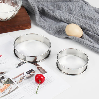 6 Piece Stainless Steel Perforated Tart Ring Set