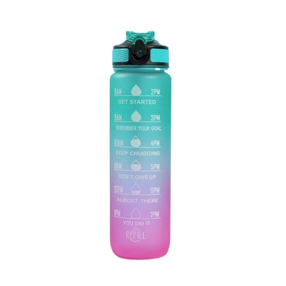 600ml Leak Proof Motivational Sports Water Bottle with Time Marker