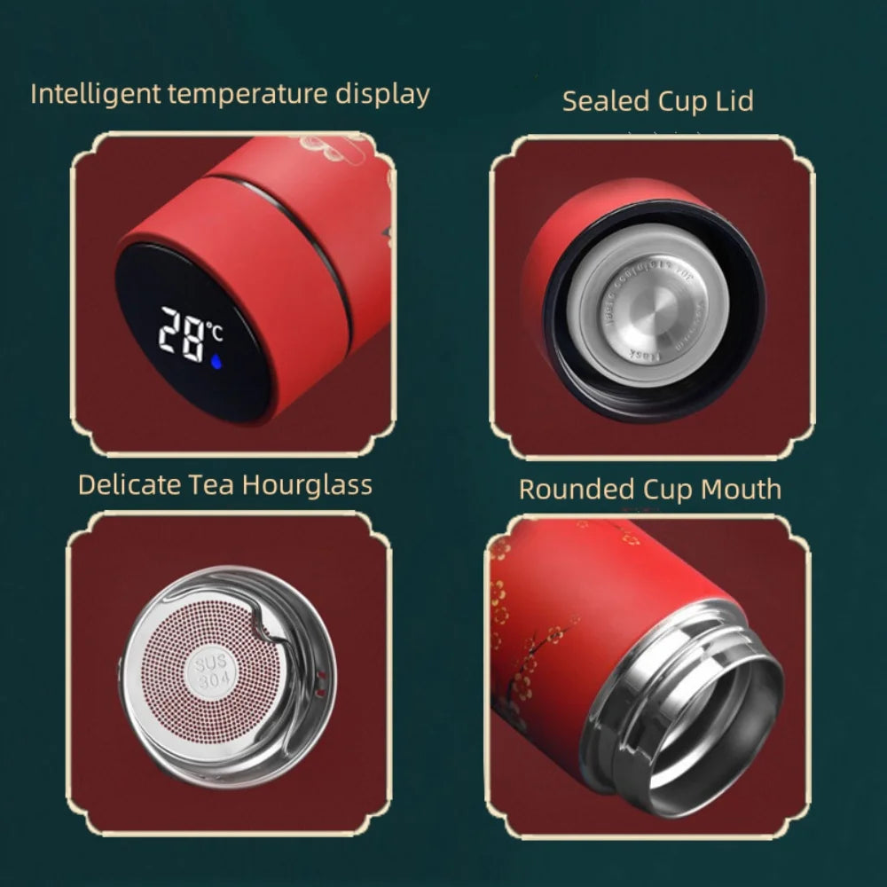 Style 304 Stainless Steel Thermos Bottle with Temperature Display