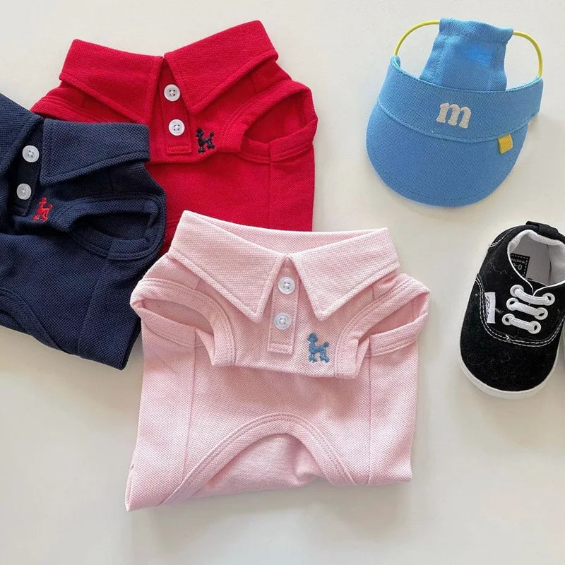 Soft Breathable Polo Shirt for Small & Medium Dogs Summer Pet Clothes