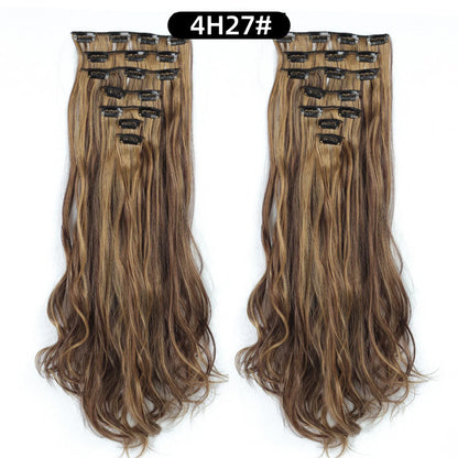 22 Inch Curly Wavy Clip In Hair Extensions 7PCS