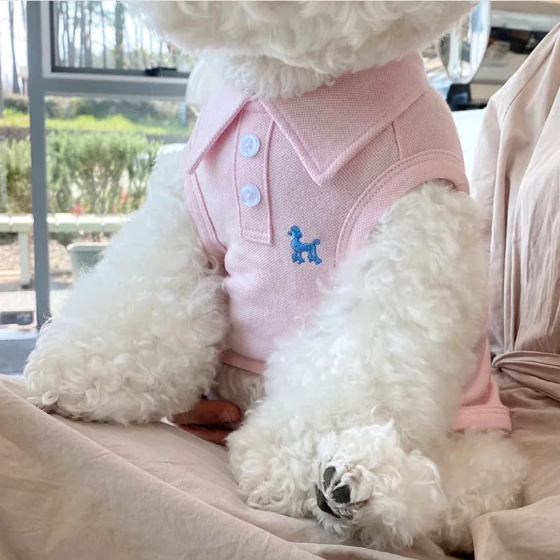 Soft Breathable Polo Shirt for Small & Medium Dogs Summer Pet Clothes