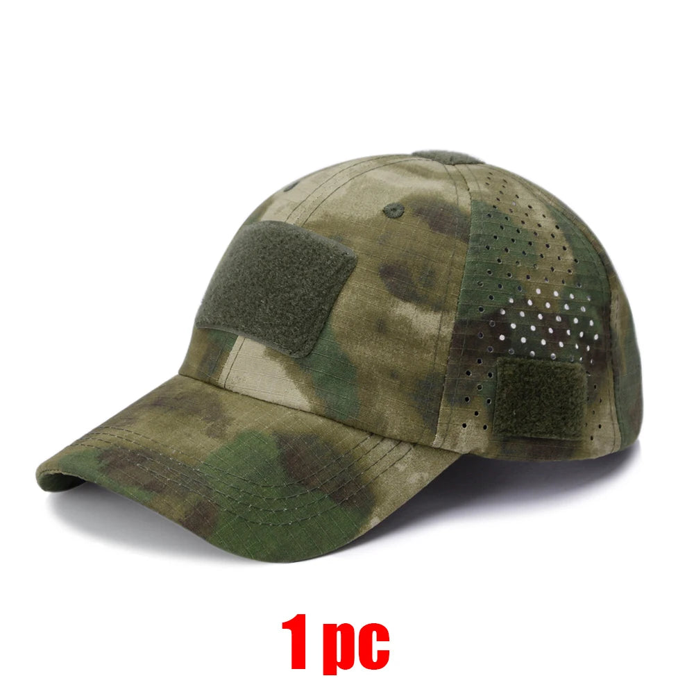 1 or 2 Pack Men's Camouflage Outdoor Baseball Caps
