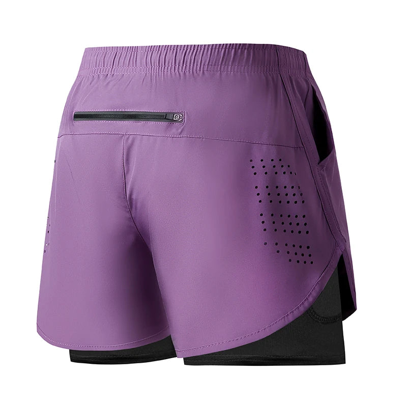 Men's Quick Dry Double Layer Running Shorts