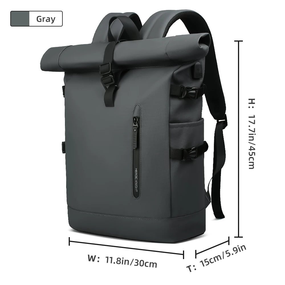 HK Expandable Waterproof Laptop Travel Backpack with USB Port
