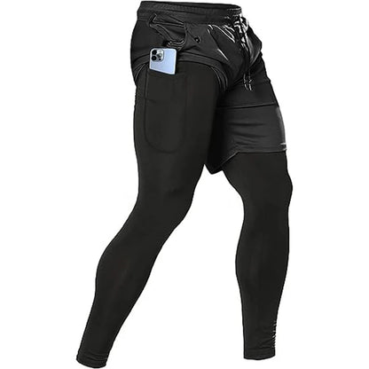 Men's 2 in 1 Running Training Pants