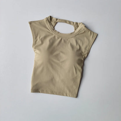 Women's Backless Padded Quick Dry Yoga Crop Top