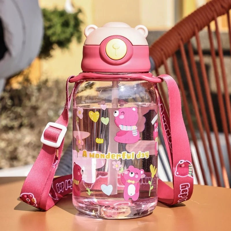 650ml BPA Free Leak Proof Kids Water Bottle with Straw