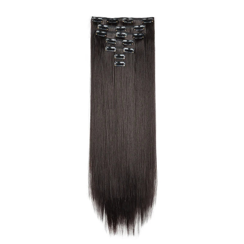 WIGSIN 24 Inch 7 Piece Straight Clip In Hair Extensions