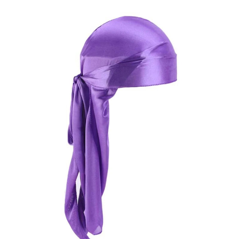 Unisex Silky Long Tail Durag Headwrap