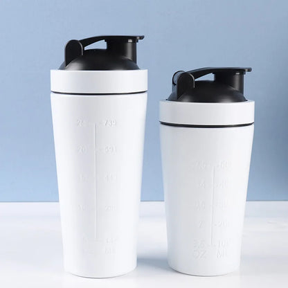 500ml or 750ml Stainless Steel Protein Shaker Bottle with Mixing Ball