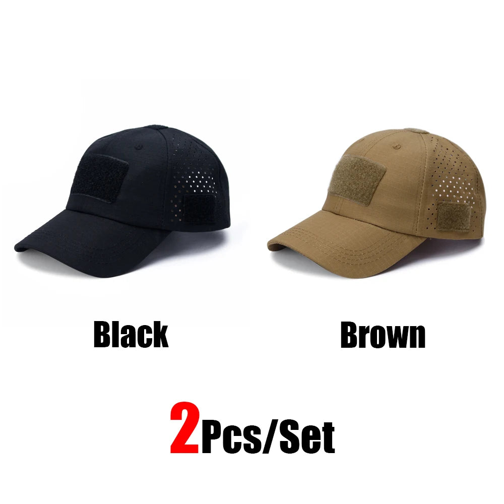 1 or 2 Pack Men's Camouflage Outdoor Baseball Caps