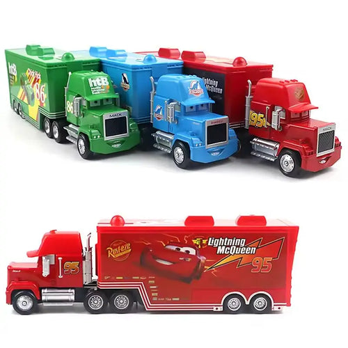 Lightning McQueen Diecast Container Hauler Truck Toy