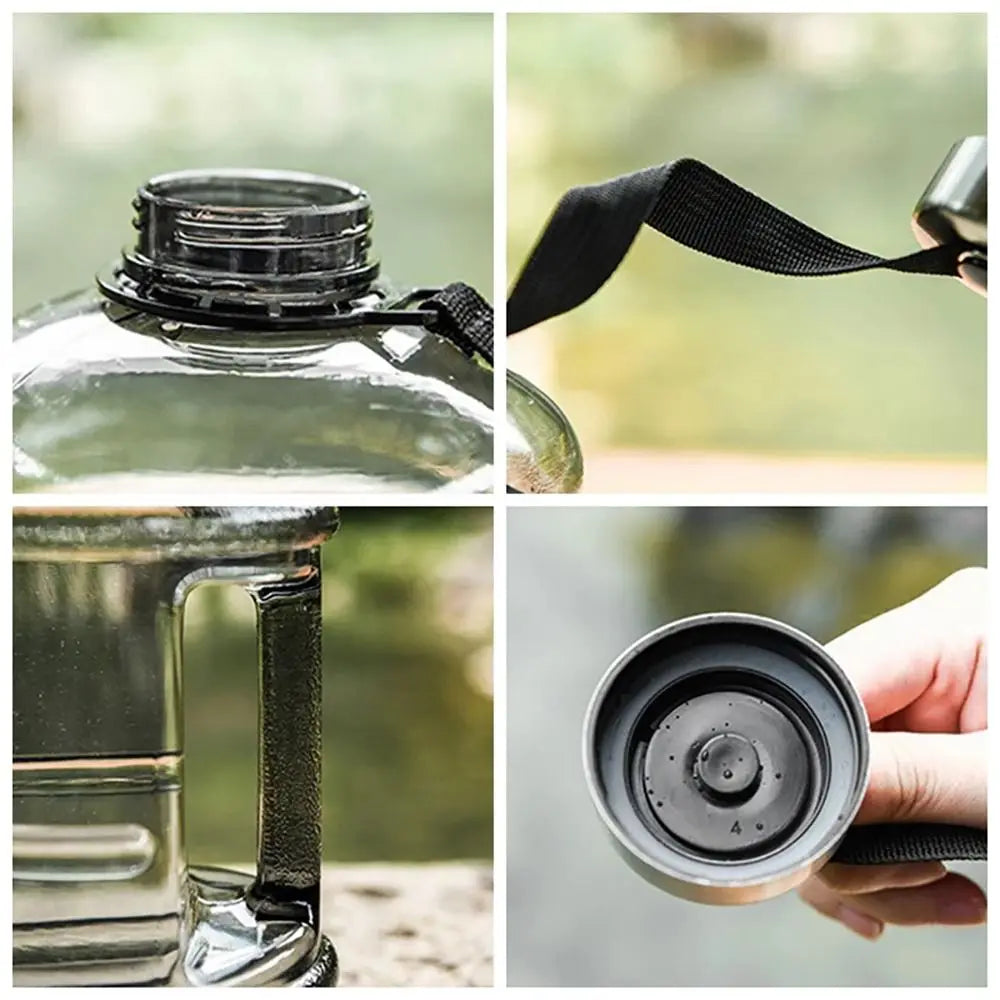 2L Large Capacity PETG Sports Water Bottle with Handle