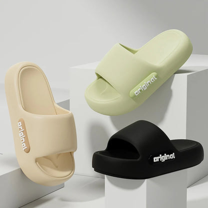 Women's Thick Sole Letter Print Cloud Slide Sandals