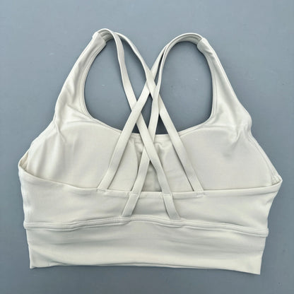 Women's Cross Back Padded High Support Sports Bra