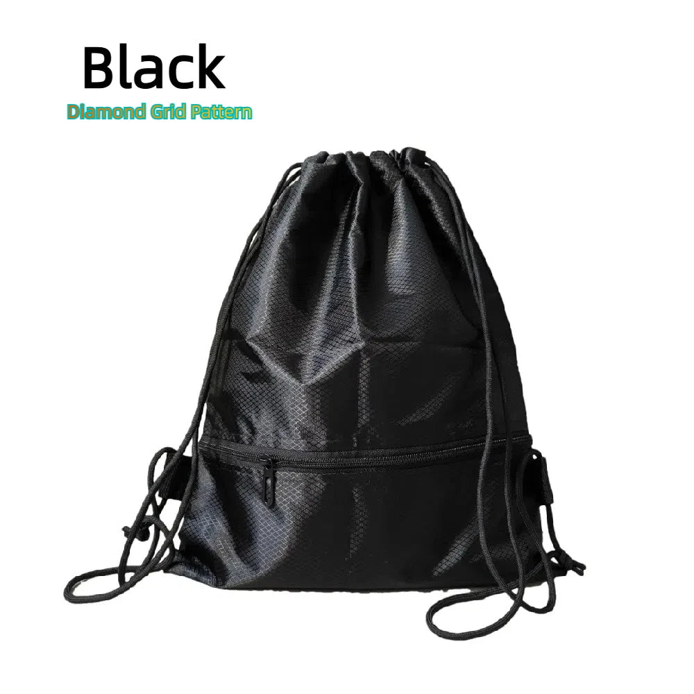 Unisex Lightweight Drawstring Sports Backpack with Zipper