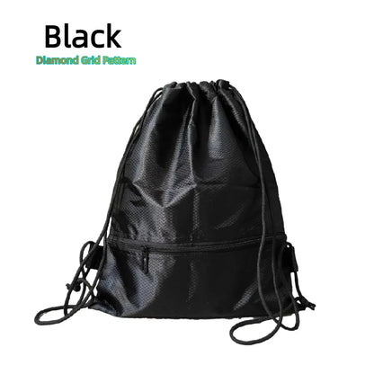 Unisex Lightweight Drawstring Sports Backpack with Zipper