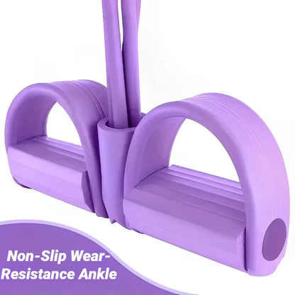 4 Tube Pedal Resistance Band for Full Body Training