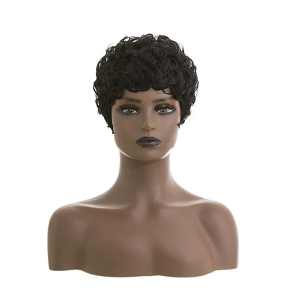 Women's Short Curly Afro Pixie Cut Synthetic Wig