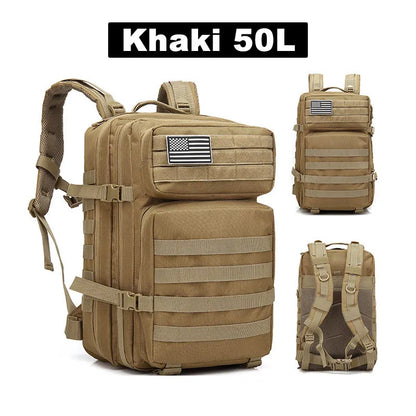 50L Waterproof Tactical Travel Backpack