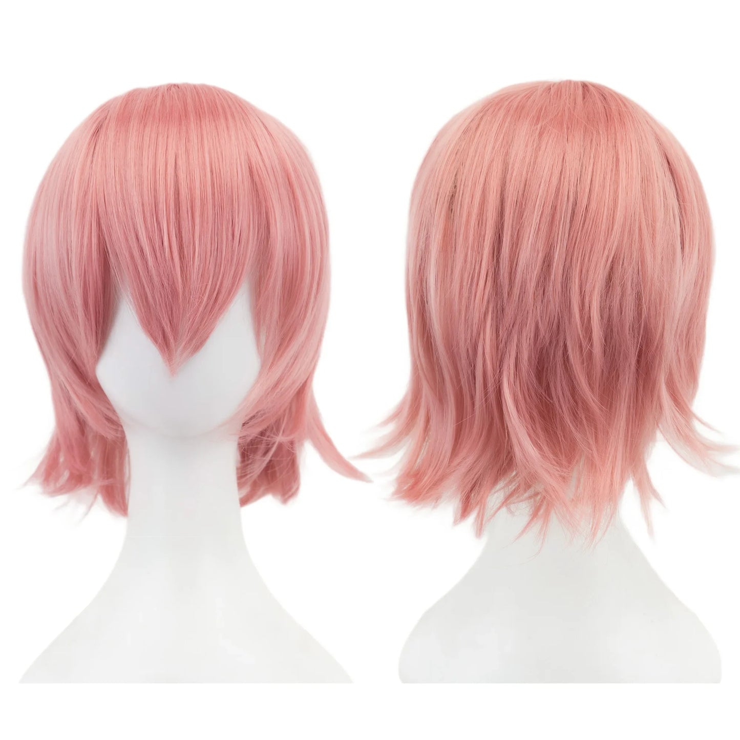 Unisex 12 Inch Short Bob Cosplay Wig with Bangs