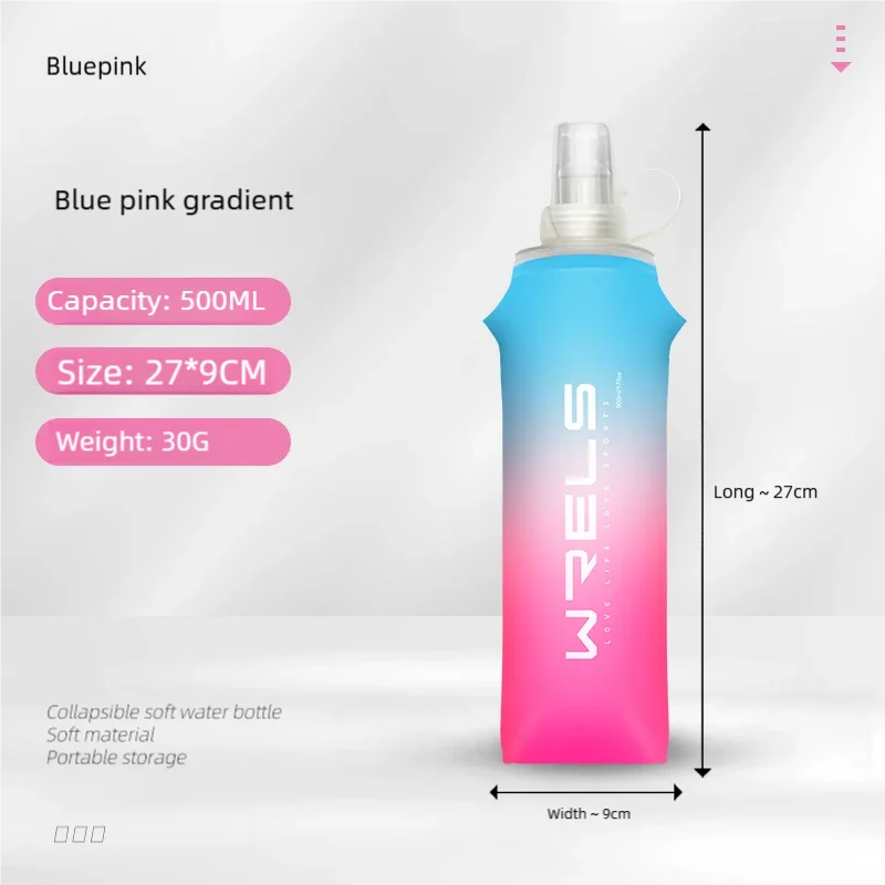 TPU Collapsible Soft Flask Sports Water Bottle