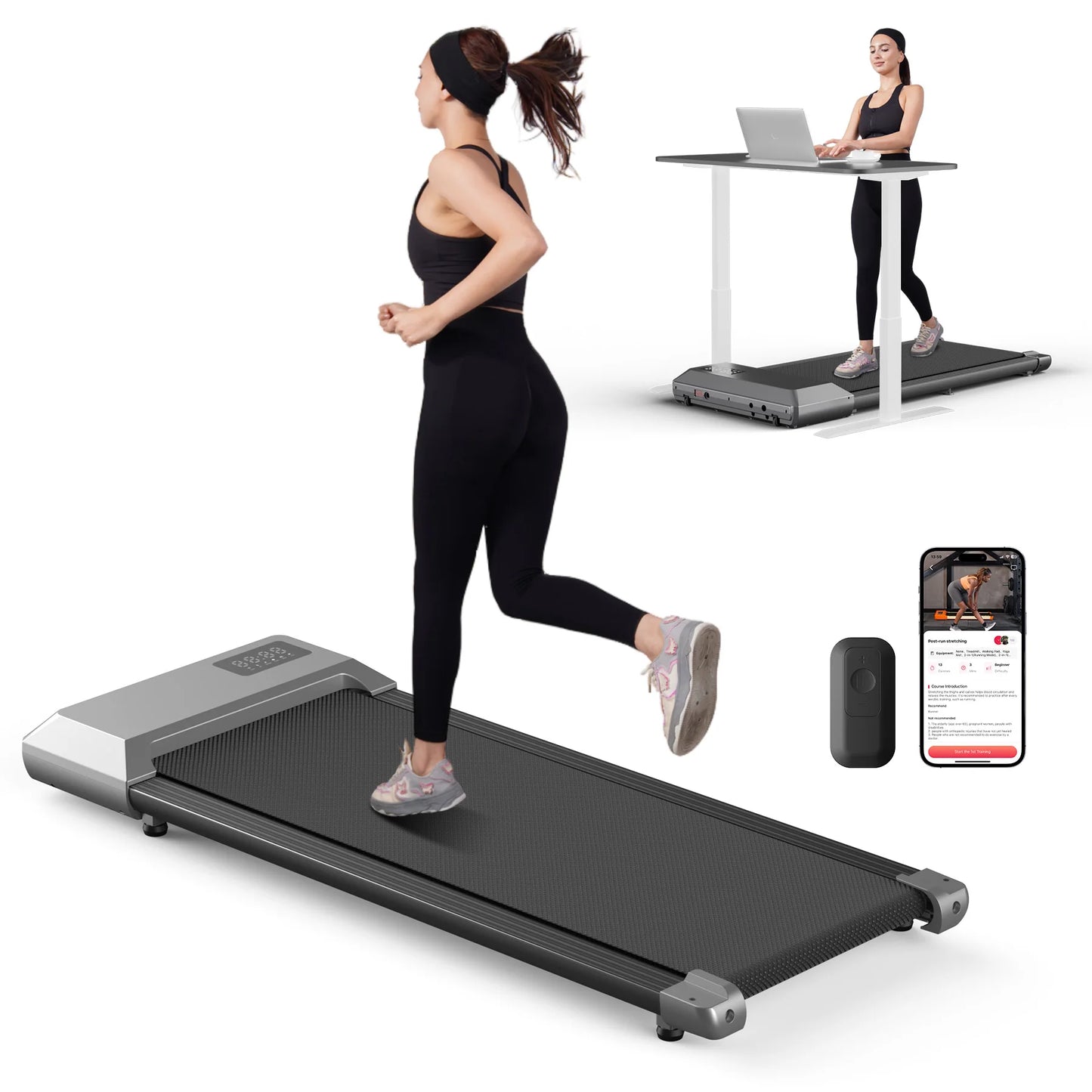 2 in 1 2.5HP Folding Treadmill and Walking Pad