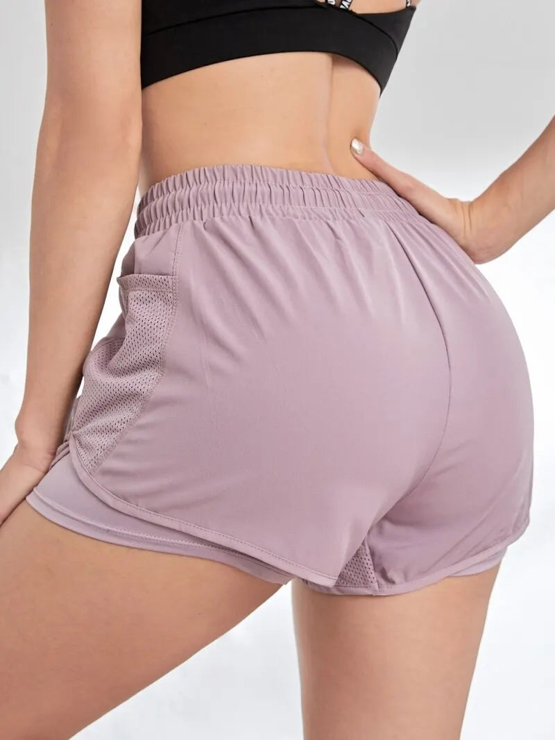 Women's 2 in 1 Yoga Running Shorts with Pockets