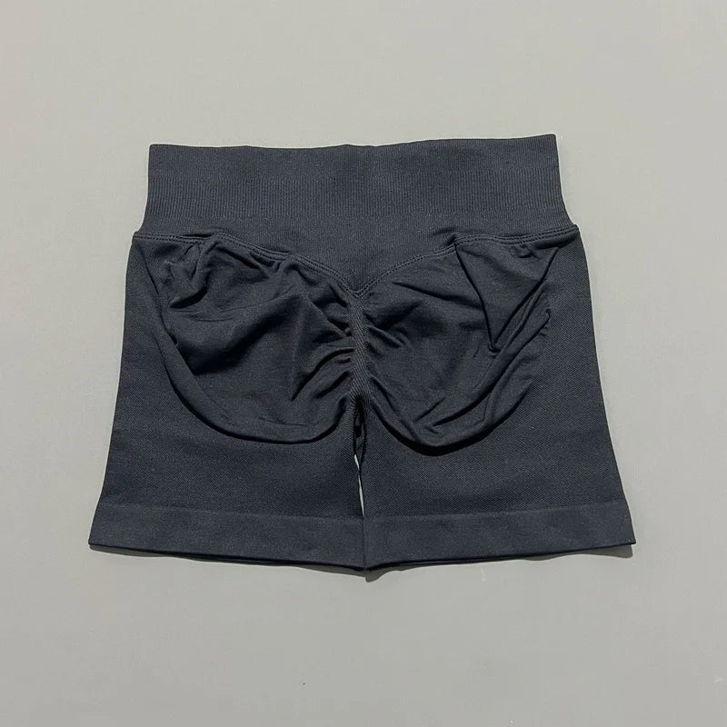 Women Fitness Workout Shorts Yoga High Waist Lift Butt Fitness Shorts Gym Running Sportswear Women Push Up Gym Leggings