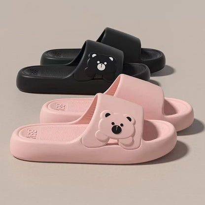 Cute Cartoon Bear EVA Slippers for Women Summer Indoor Slides