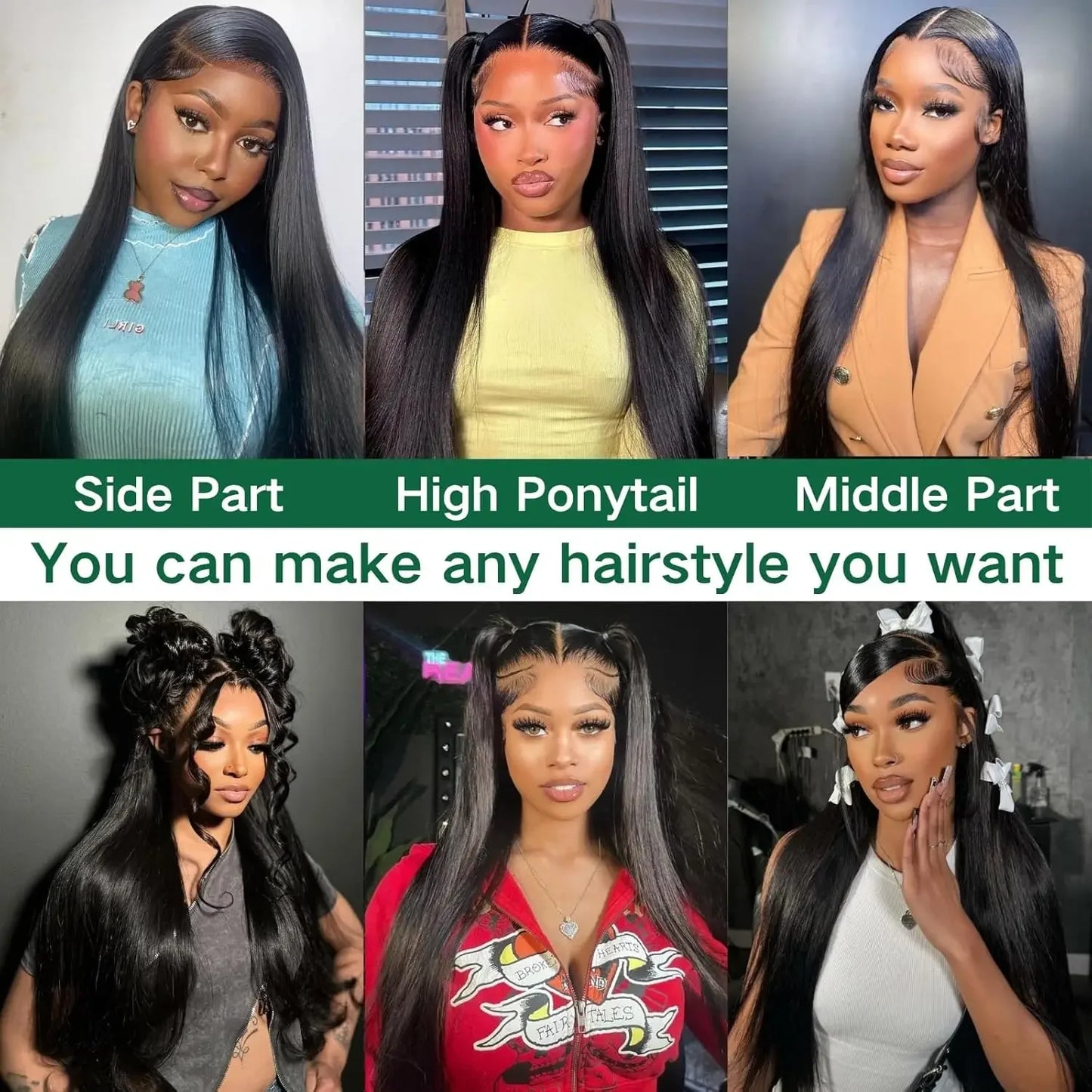 40 42 Inch Bone Straight HD Lace Front Human Hair Wig