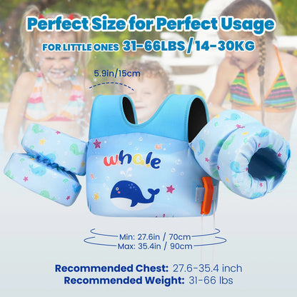 Kids Swimming Life Vest with Whistle Safety Float Jacket for Children