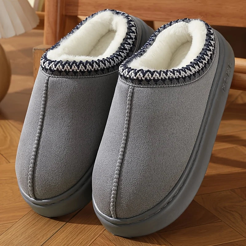 Women’s Warm Lined Winter Slippers Soft Sole Indoor Outdoor Shoes