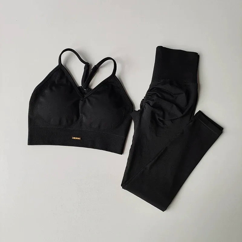 Women's High Waist Butt Lift Yoga Fitness Set