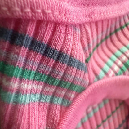 Pink Rib Dog Shirt Vest for Small Dogs & Puppies