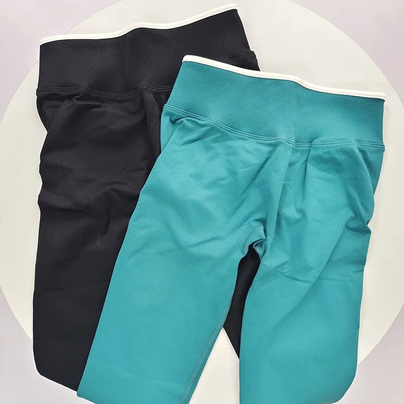 Women's High Waist Seamless Colorblock Butt Lift Leggings