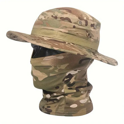 Camouflage Boonie Hat and Balaclava Outdoor Set