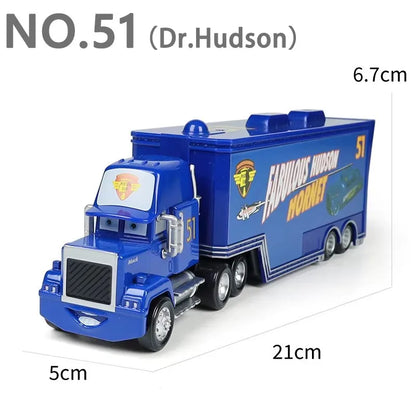 Lightning McQueen Diecast Container Hauler Truck Toy