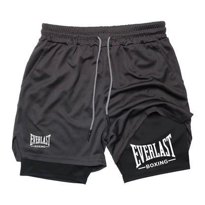 Men's Quick Dry Double Layer Compression Gym Shorts RL0365