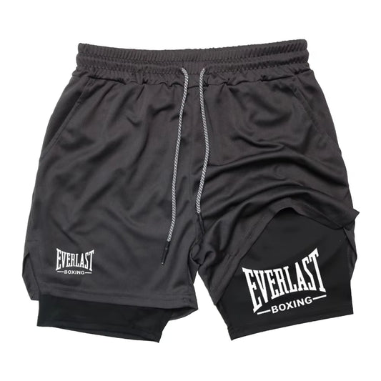 Men's Quick Dry Double Layer Compression Gym Shorts RL0365