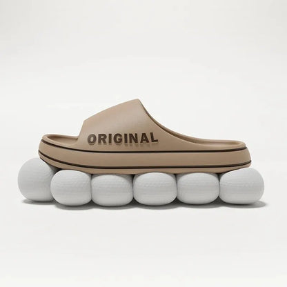 Unisex Letter EVA Slides Thick Sole Non Slip Summer Slippers