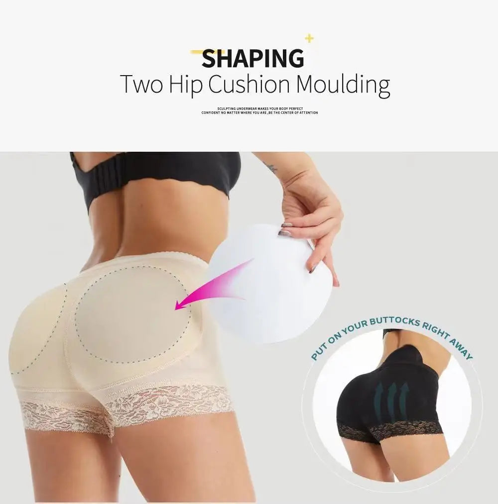 Women's High Waist Padded Butt Lifter Shapewear Panty