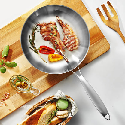 304 Stainless Steel Nonstick Frying Pan for Gas and Induction