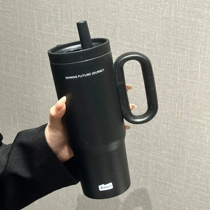 720ml Stainless Steel Insulated Tumbler with Straw and Handle