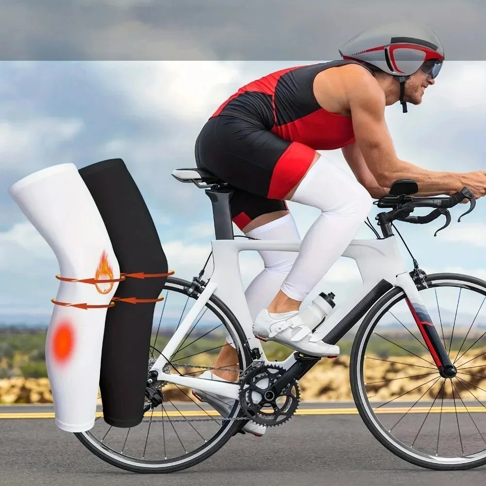 Breathable Quick Dry UV Protection Cycling Leg Sleeves