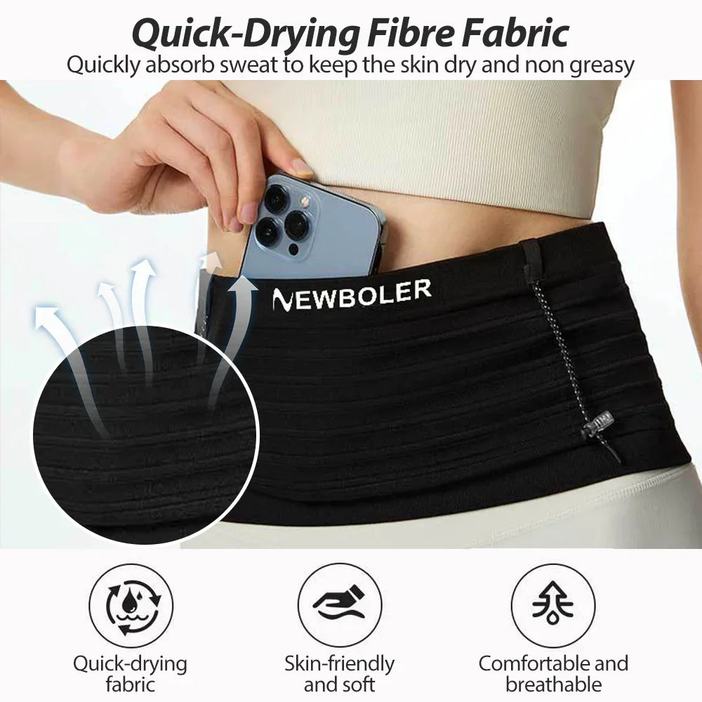 Elastic Running Waist Bag and Race Number Belt